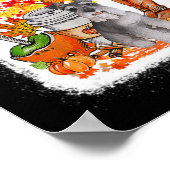 Het is Herfst Y'all Schnauzer Dog Halloween Thanks Poster (Hoek)