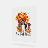 Het is Herfst Y'all Springer Spaniel Dog Halloween Acryl Bord (Hoek)