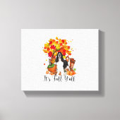 Het is Herfst Y'all Springer Spaniel Dog Halloween Canvas Afdruk (Voorkant)
