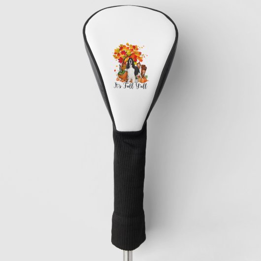 Het is Herfst Y'all Springer Spaniel Dog Halloween Golfheadcover (Voorkant)