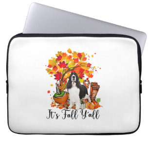 Het is Herfst Y'all Springer Spaniel Dog Halloween Laptop Sleeve