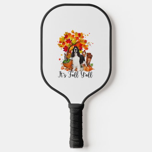 Het is Herfst Y'all Springer Spaniel Dog Halloween Pickleball Paddle (Voorkant)