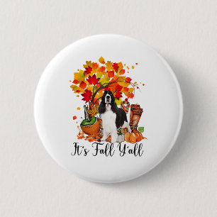 Het is Herfst Y'all Springer Spaniel Dog Halloween Ronde Button 5,7 Cm