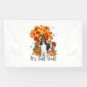 Het is Herfst Y'all Springer Spaniel Dog Halloween Spandoek (Horizontaal)