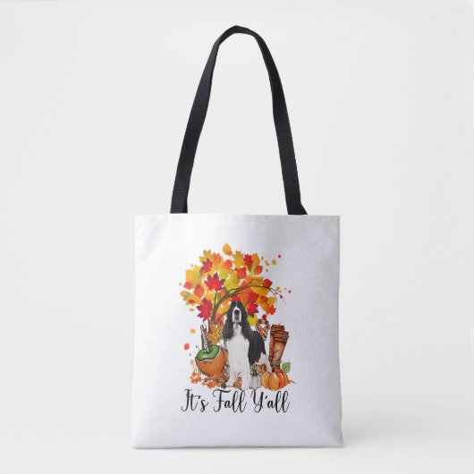 Het is Herfst Y'all Springer Spaniel Dog Halloween Tote Bag (Voorkant)