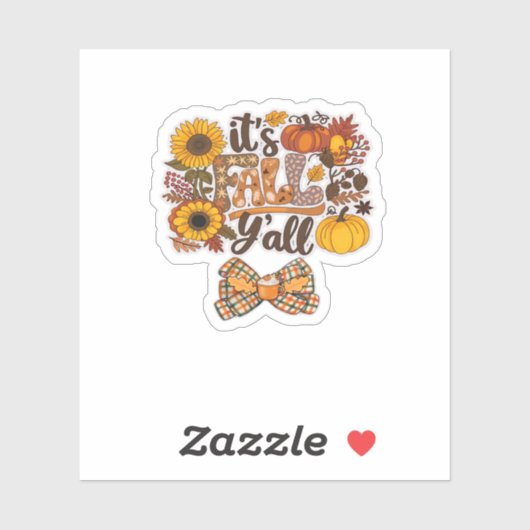 Het is Herfst Y'all stijl Sticker (Vel)