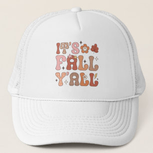 Het is Herfst Y'all Summer Vibe Pink Floral Autumn Trucker Pet