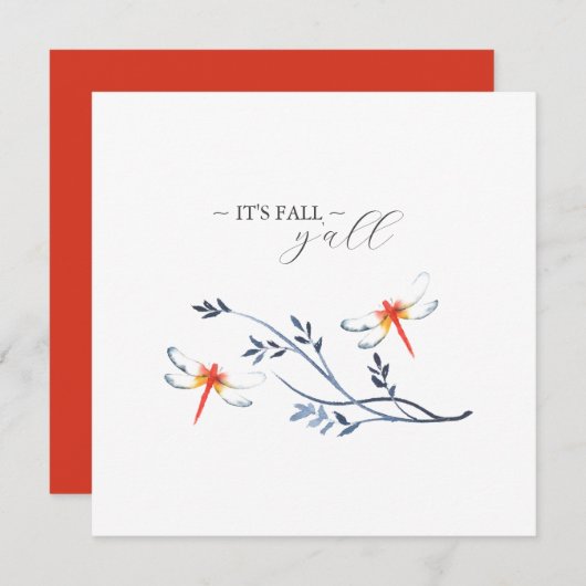 Het is Herfst Y'all Thanksgiving Kaarten (Voorkant / Achterkant)