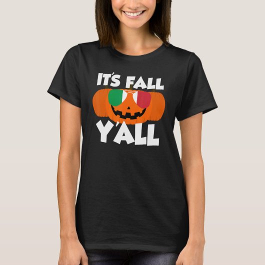 Het is Herfst Y'all Thanksgiving Pumpkin Italië Gl T-shirt (Voorkant)