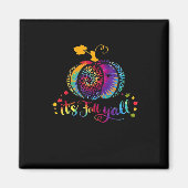 Het is Herfst Y'all Tie Dye Leopard Print Pumpkin  Magneet (Voorkant)