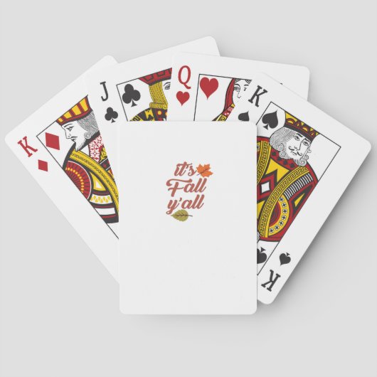 Het is Herfst Y'all Trendy Meme Pokerkaarten (Achterkant)