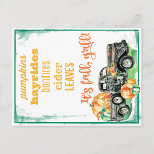 "Het is herfst y'all truck" Briefkaart
