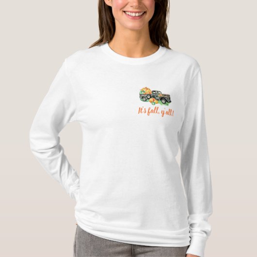 "Het is herfst y'all truck" T-shirt (Voorkant)