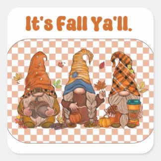 Het is Herfst Yall Vierkante Sticker