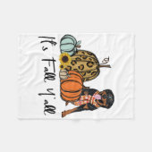 Het is Herfst Y'all Yellow Rottweiler Dog Leopard  Fleece Deken (Voorkant (Horizontaal))