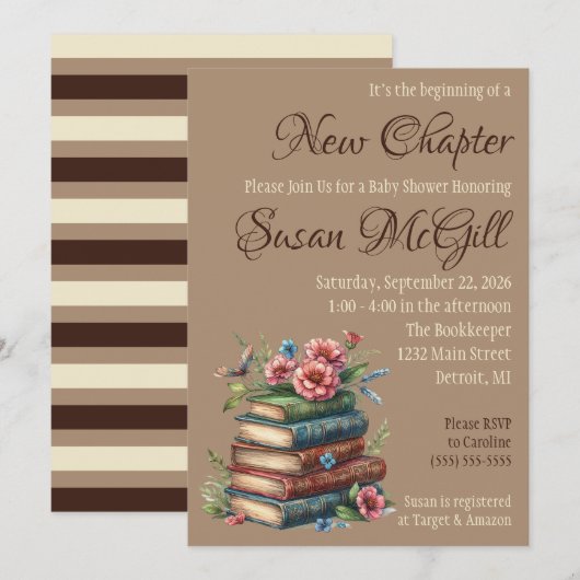 Het is het begin van een nieuw Baby shower van het Kaart (Voorkant / Achterkant)