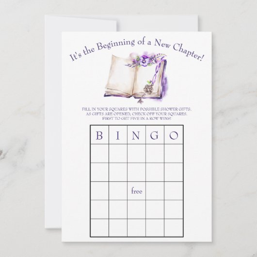 Het is het begin van een nieuw hoofdstuk! BINGO sp Kaart (Voorkant)