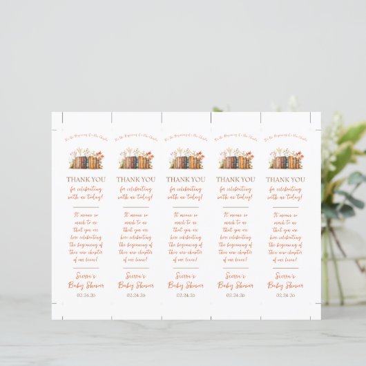 Het is het begin van een nieuw hoofdstuk Bladwijze (Staand voorkant)