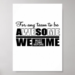 Het is het beste om als team te werken poster