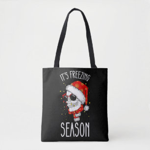 Het is het bevriezingsseizoen Winter Sneeuw Kerstv Tote Bag