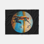 Het is het Black Labrador Hunting Lab. waterloop v Fleece Deken (Voorkant (Horizontaal))