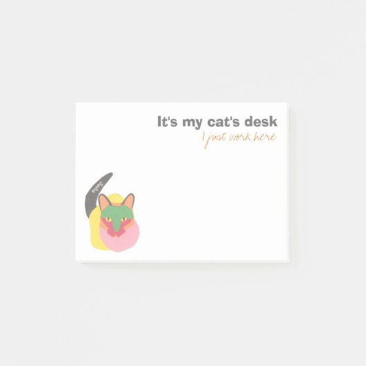 Het is het Bureau van Mijn Kat - het Werk van I Post-it® Notes (Voorkant)