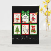 Het is het domme ganzenseizoen Kerststempels Cute  Kaart (Gele Bloem)