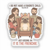 Het is het Franse favoriete kind ontwerp Sticker (Voorkant)