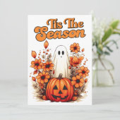 Het is het Halloween-seizoen Feestdagenkaart (Staand voorkant)
