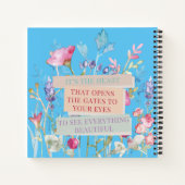 Het is het hart dat de poorten opent, bloementuin notitieboek (Achterkant)