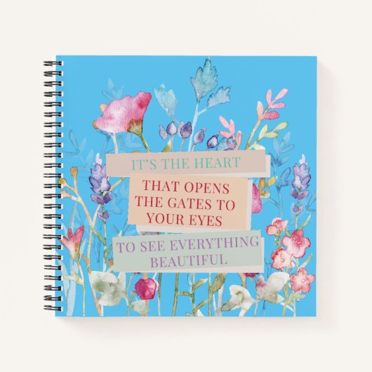 Het is het hart dat de poorten opent, bloementuin notitieboek (Voorkant)