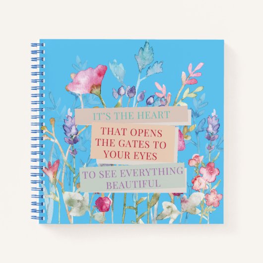 Het is het hart dat de poorten opent, bloementuin notitieboek (Voorkant)
