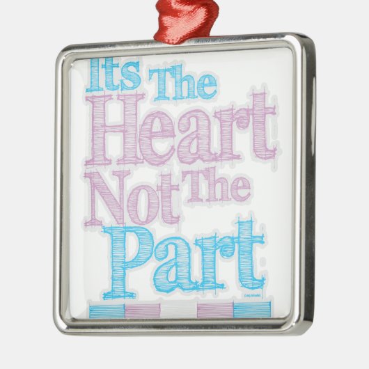 Het is het hart niet het deel transgender metalen ornament (Links)