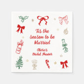 Het is het kerstseizoen bruidsbad  servet (Voorkant)