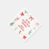 Het is het kerstseizoen bruidsfeest servet (Hoek)