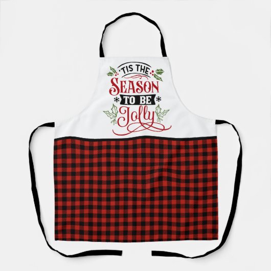 Het is het kerstseizoen schort (Voorkant)