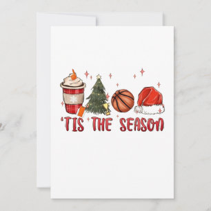 Het is het kerstseizoen Xmas Kerstmis Basketbal Kaart