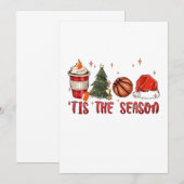 Het is het kerstseizoen Xmas Kerstmis Basketbal Kaart (Voorkant / Achterkant)
