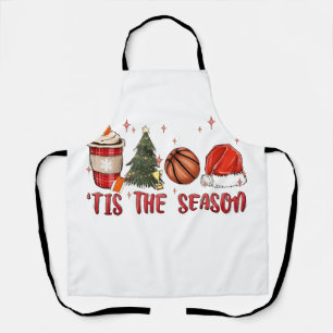 Het is het kerstseizoen Xmas Kerstmis Basketbal Schort