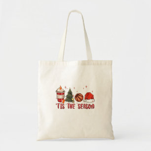 Het is het kerstseizoen Xmas Kerstmis Basketbal Tote Bag