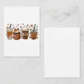 Het is het Latte Seizoen Pumpkin Spice Koffie Herf Notitiekaartje (Voorkant / Achterkant)