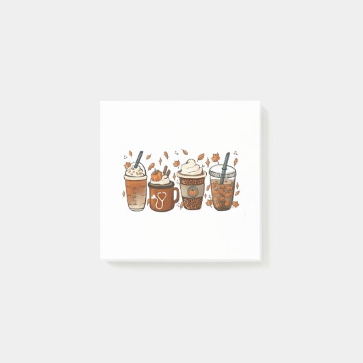 Het is het Latte Seizoen Pumpkin Spice Koffie Herf Post-it® Notes (Voorkant)