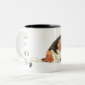 Het is het leven van een hond grappig Cute Beagle  Tweekleurige Koffiemok (Voorkant links)