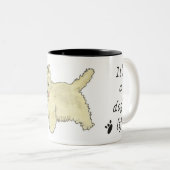 Het is het leven van een hond, het ontwerp van een tweekleurige koffiemok (Voorkant rechts)