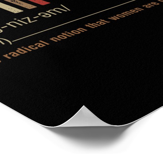 Het is het radicale idee dat vrouwen mensen zijn poster (Hoek)