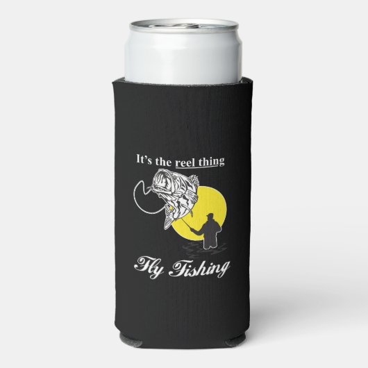 Het is het Reel-ding Seltzer Blikjeskoeler (Seltzer Achterkant)