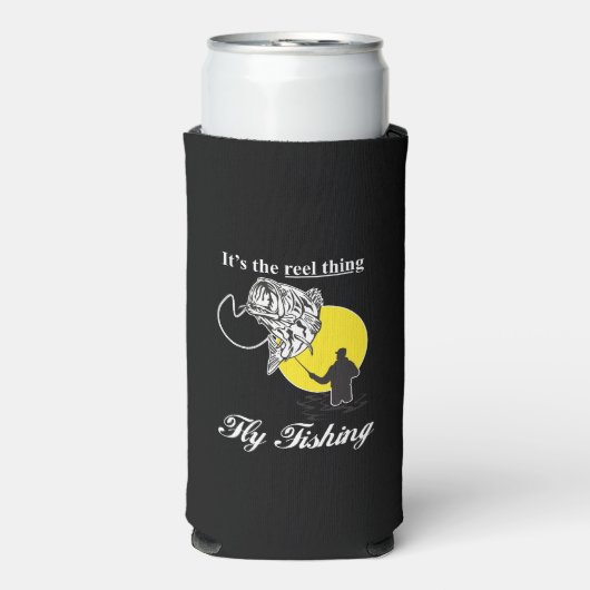 Het is het Reel-ding Seltzer Blikjeskoeler (Seltzer Voorkant)