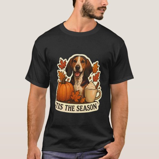 Het Is Het Seizoen Amerikaanse Engelse Coonhound H T-shirt (Voorkant)