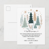 Het Is Het Seizoen Boho Botanische Kerstbomen Feestdagenkaart (Voorkant / Achterkant)