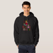 Het Is Het Seizoen Buffalo Plaid Gingerbread Sneeu Hoodie (Voorkant volledig)
